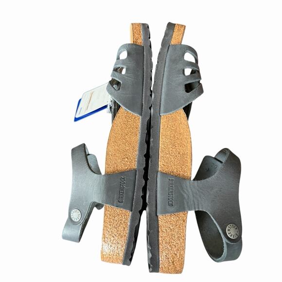 Birkenstock EUR 41 Narrow Normal Bali Soft Footbed Sandals Black Oiled - Picture 8 of 10